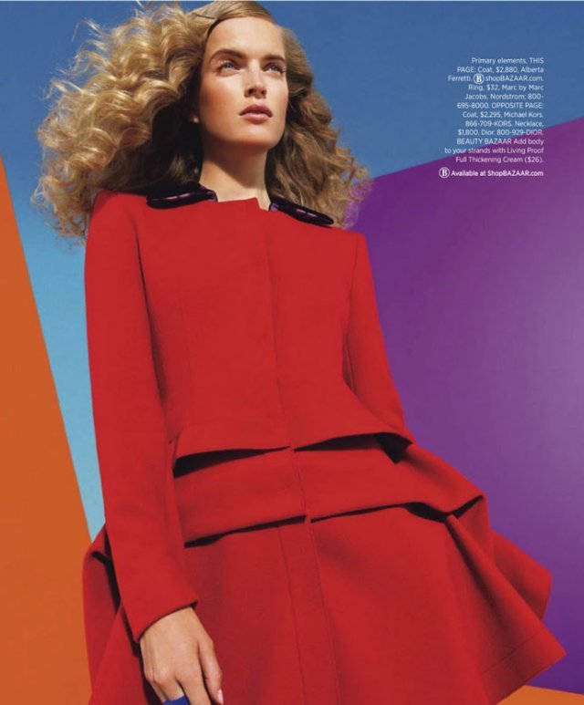 Мирте Маас для сентябрьского Harper's Bazaar