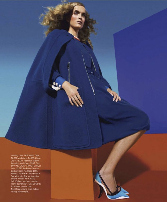 Мирте Маас для сентябрьского Harper's Bazaar