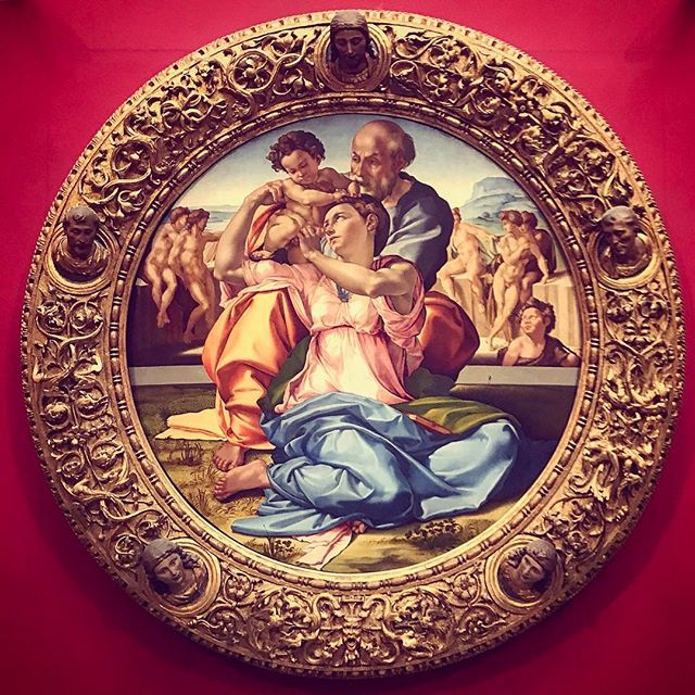 Stars (of the Renaissance): They're just like us! Michelangelo's 'The Holy Family with the Infant St. John the Baptist, known as the 'Doni Tondo'' (1507)
