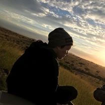 Taking in the sunset     @cruzbeckham