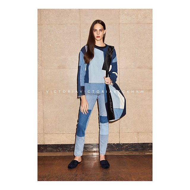 Patchwork denim pieces have just landed online and in store at 36 Dover Street, London x VB victoriabeckham.com #VBDoverSt #VVBPreAW17