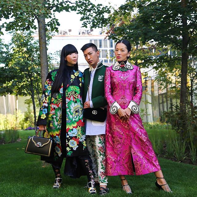 Ain't a Guccy show without these two @bryanboycom @tinaleung - my more is more is more famiglia @gucci #GucciSS18