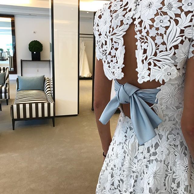 "Something blue" at @carolinaherrera