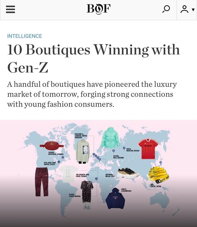 Счастлива снова поделиться с прекрасной новостью!
@bof назвал 10 лучших магазинов, в том числе @asthik_kiev , вместе с бутиками из Нью-Йорка, Токио, Парижа и Лондона, которые удовлетворяет запросы самого сложного покупателя   миллениалов и поколения Z.