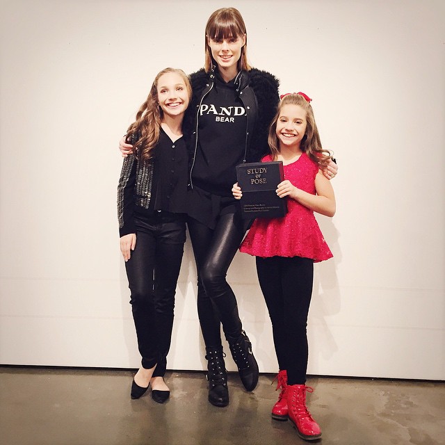 So happy my tiny dancers @madisonziegler1313 and @officialmackzmusic came by @Milk Gallery to see me setting up the #StudyOfPose exhibit today. Love these two, SO talented.  