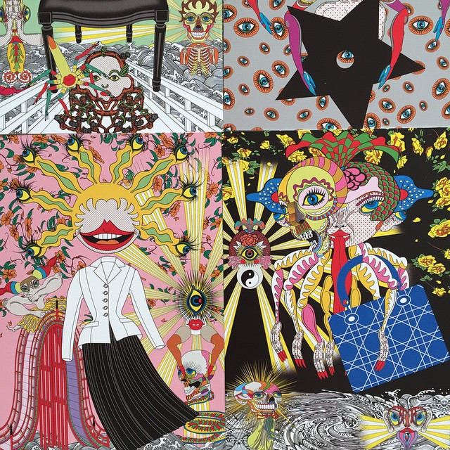 We've arrived! #DiorTokyo and artwork by Keiichi Tanaami on these fun postcards greet me. Stay tuned!