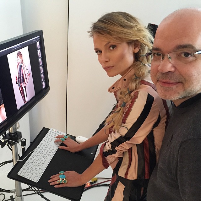 On The Set With @gfrasson For @voguebrasil Working Hard Editing Pictures 
